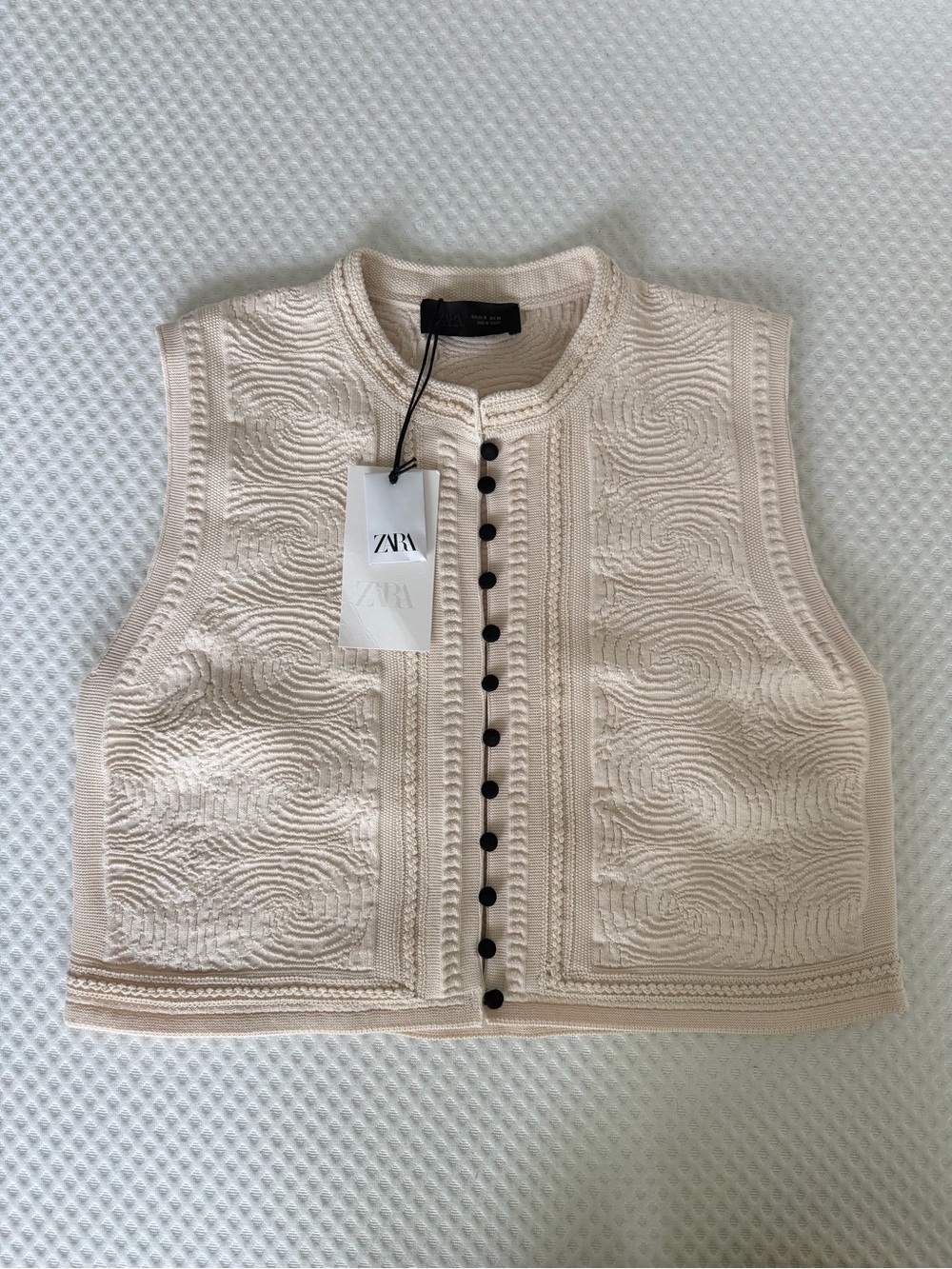 Zara Textured Knit Vest Top NWT